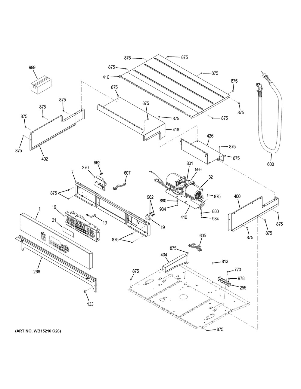 Control Panel Diagram and Parts List for JK5500DF6BB  General Electric Wall Oven