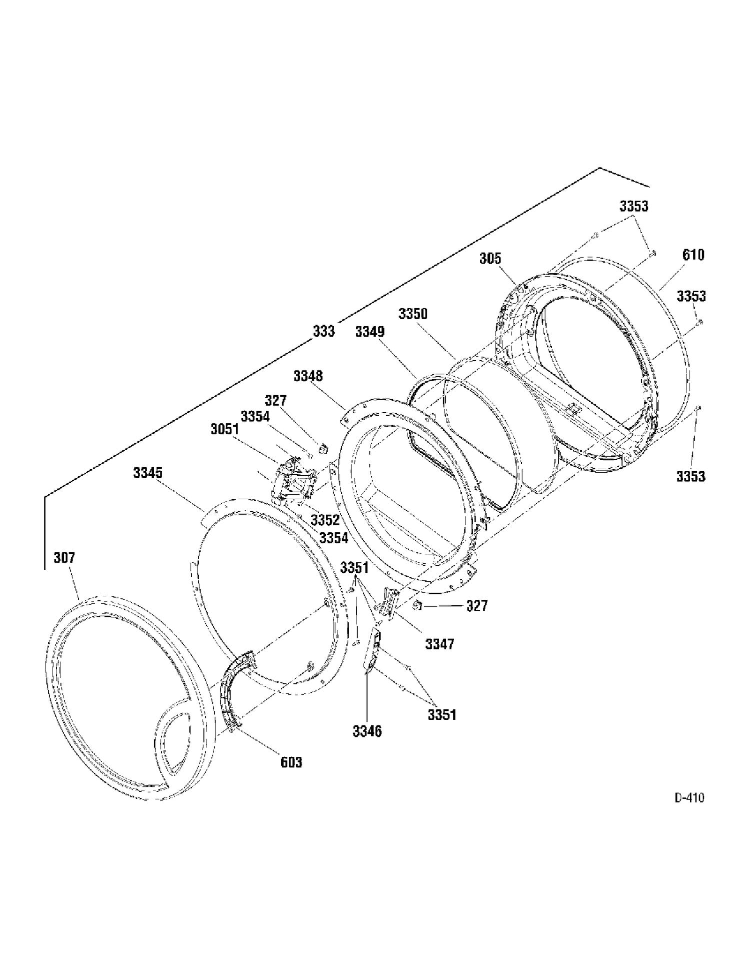 DOOR Diagram and Parts List for PBVH512EF0GG  General Electric Dryer