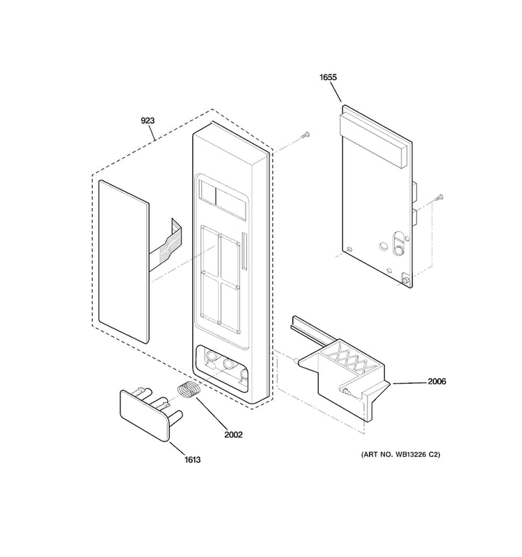 Control Parts Diagram and Parts List for JES2051SN3SS  General Electric Microwave