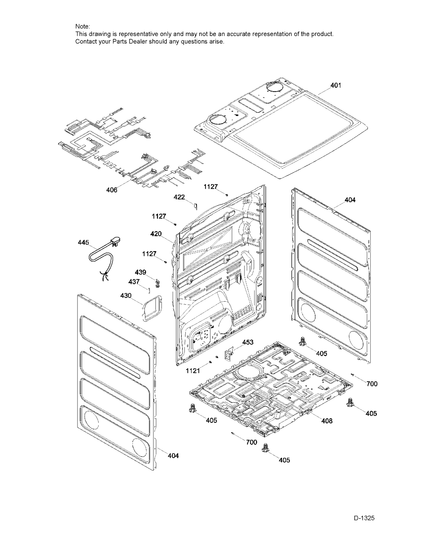 STRUCTURE Diagram and Parts List for GTD42GAMJ1WW  General Electric Dryer