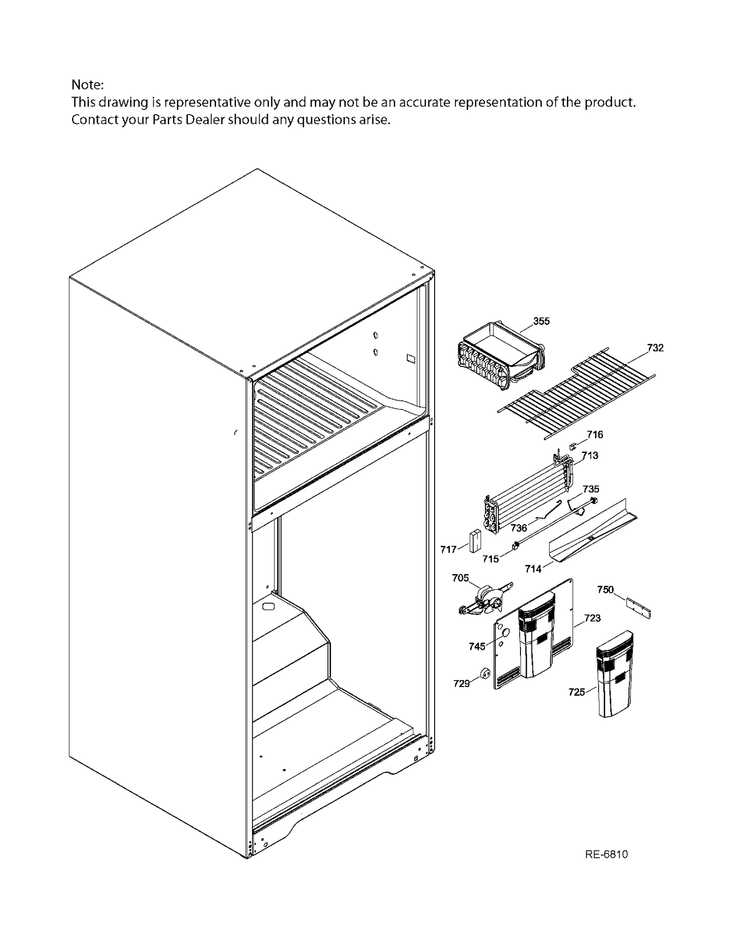 FZ SECTION Diagram and Parts List for GTRS0HBZALSS  General Electric Refrigerator