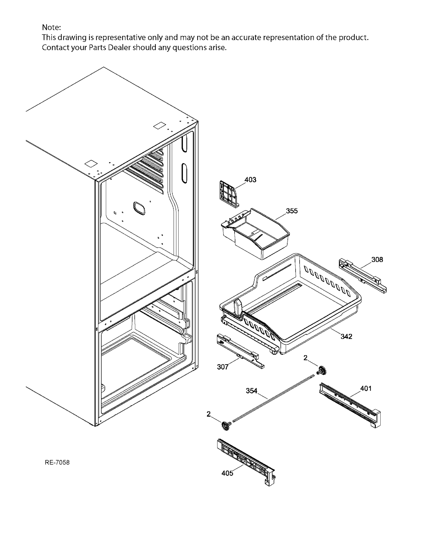 FZ BASKETS Diagram and Parts List for PNE21KGKBKWW  General Electric Refrigerator
