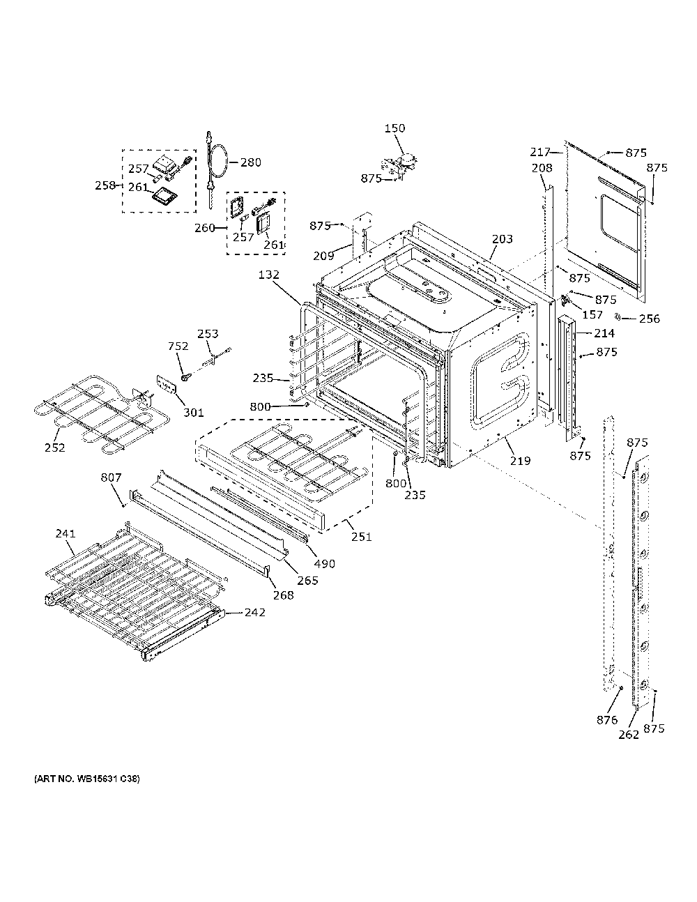 Upper Oven Diagram and Parts List for ZKD90DPSN2SS  General Electric Wall Oven