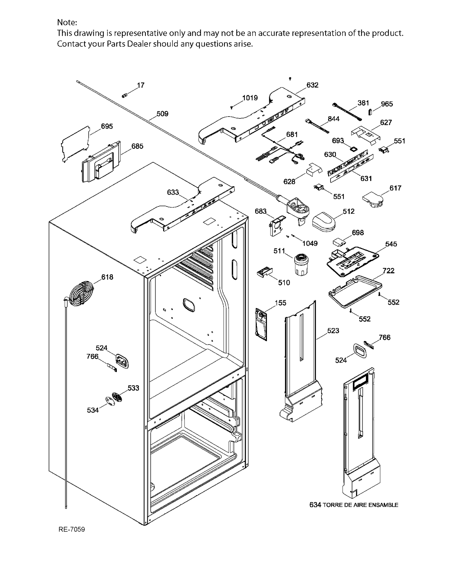 FZ FUNCTIONAL PARTS Diagram and Parts List for PNE21KGKBKWW  General Electric Refrigerator