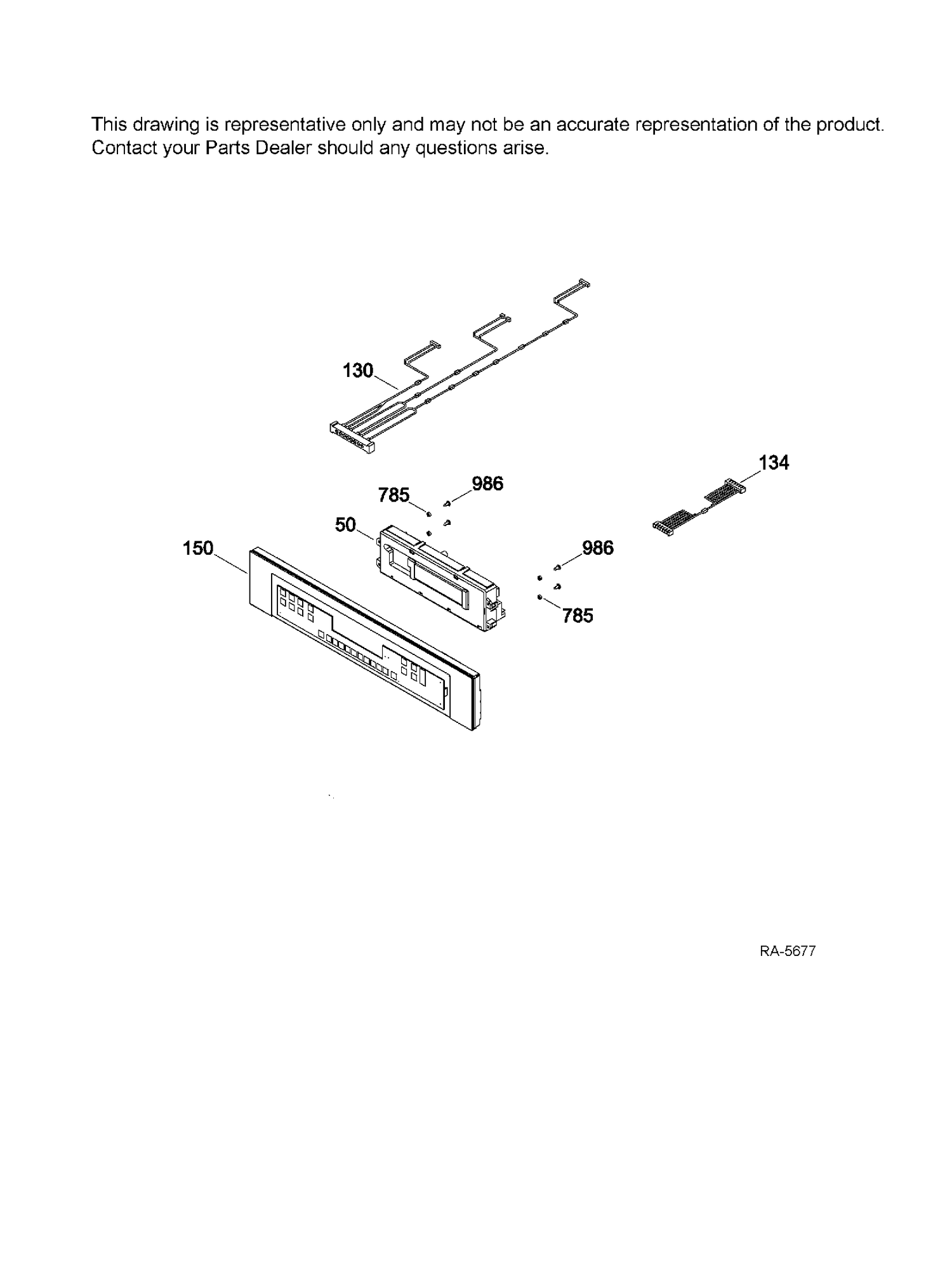 CONTROLS Diagram and Parts List for MCRS20SF1SS  General Electric Range