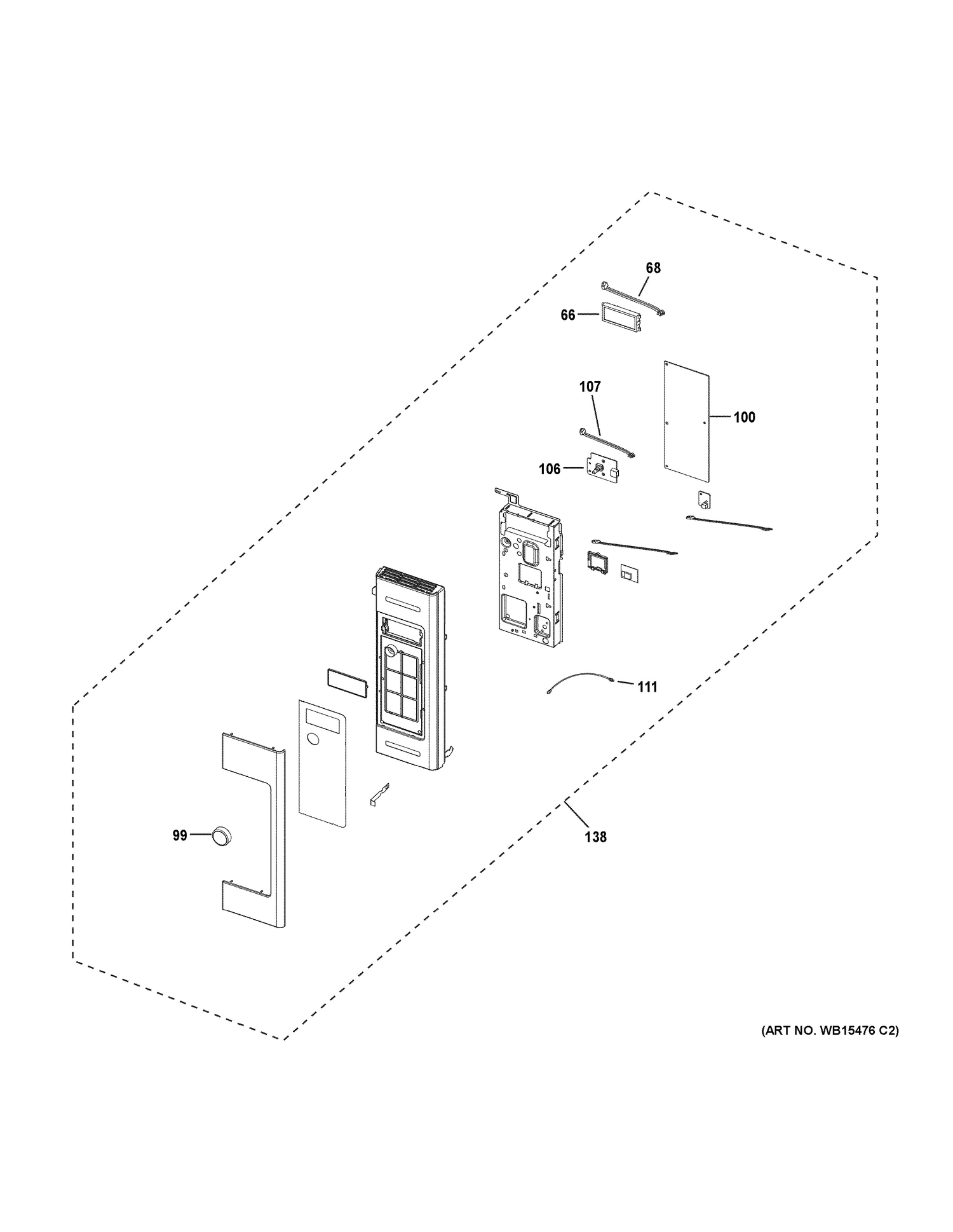 CONTROL PARTS Diagram and Parts List for CVM9179EL1DS  General Electric Range