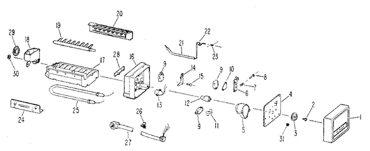 Icemaker Diagram and Parts List for 8337  General Electric Ice Maker