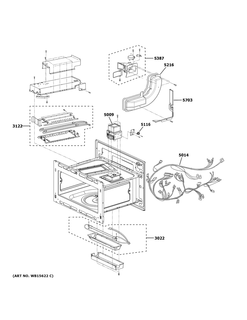 Insulator Parts 2 Diagram and Parts List for CSB923P2N1S1  General Electric Microwave