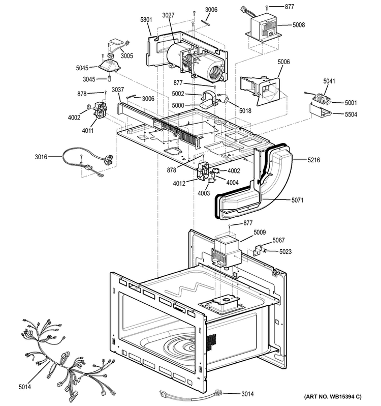 Insulator Parts Diagram and Parts List for JK3800DH1BB  General Electric Microwave Oven Combo