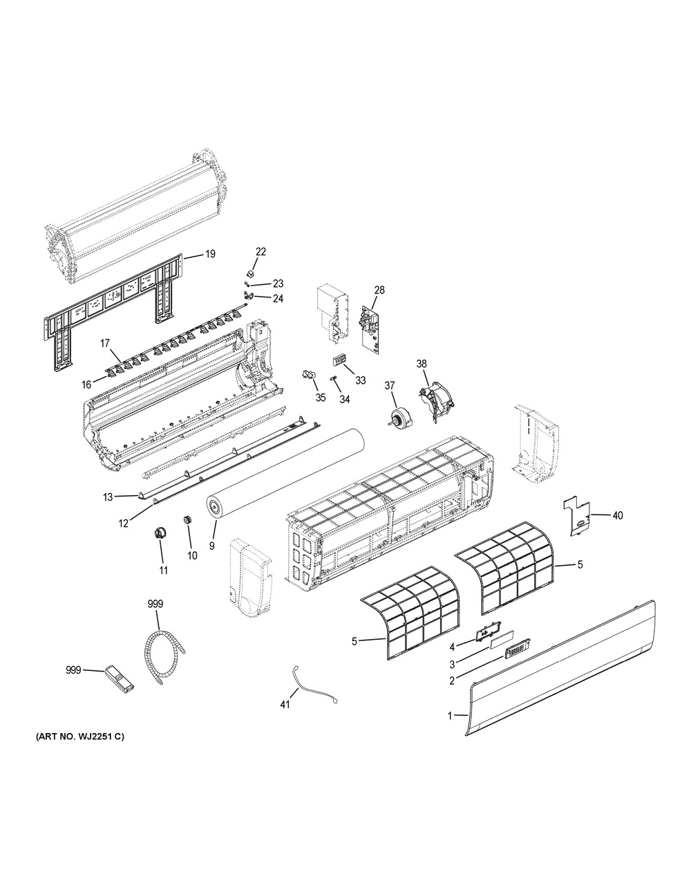 Optional Accessories Diagram and Parts List for AW18EH2VHA  General Electric Air Conditioner