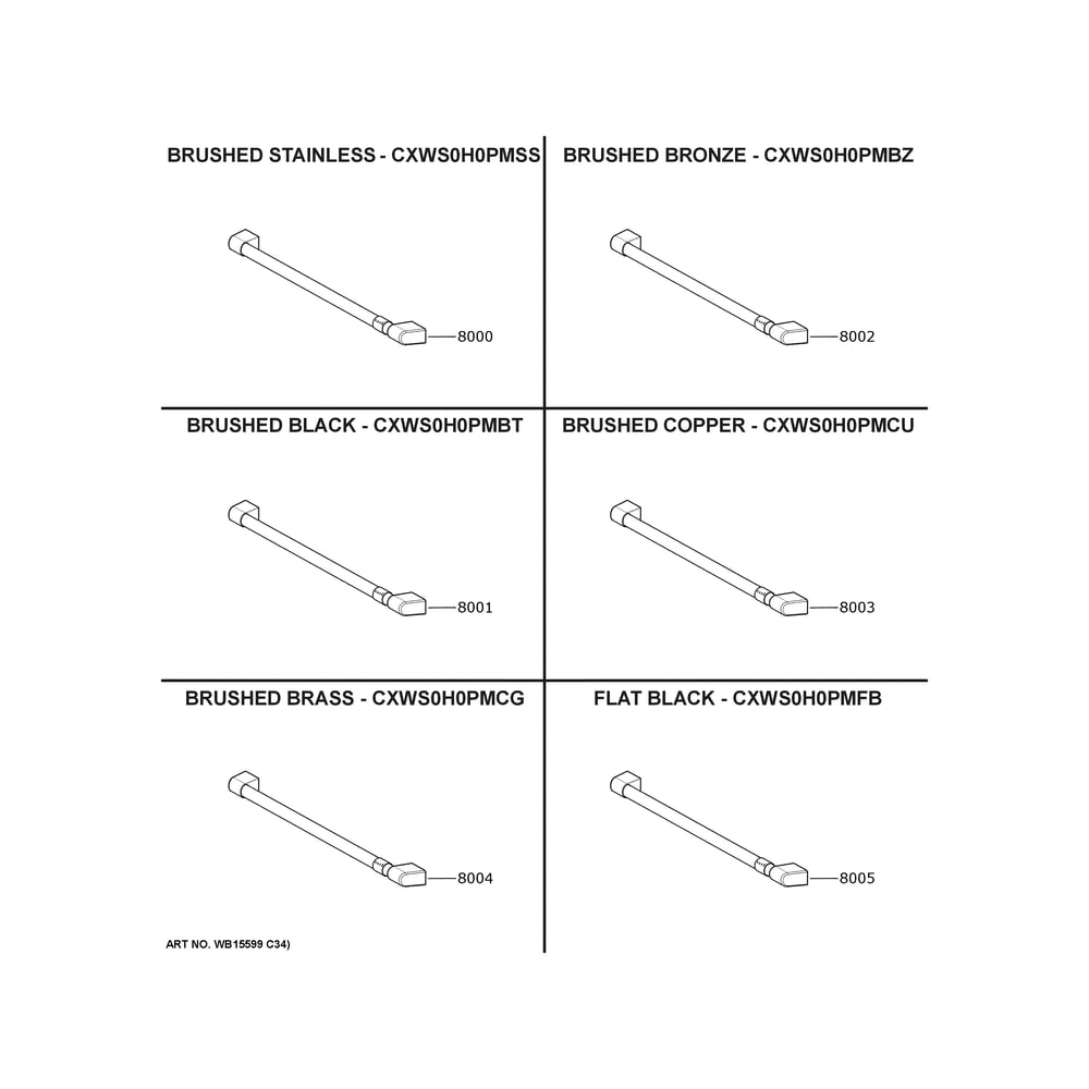 Cafe Customization Diagram and Parts List for CSB913P2V1S1  General Electric Microwave