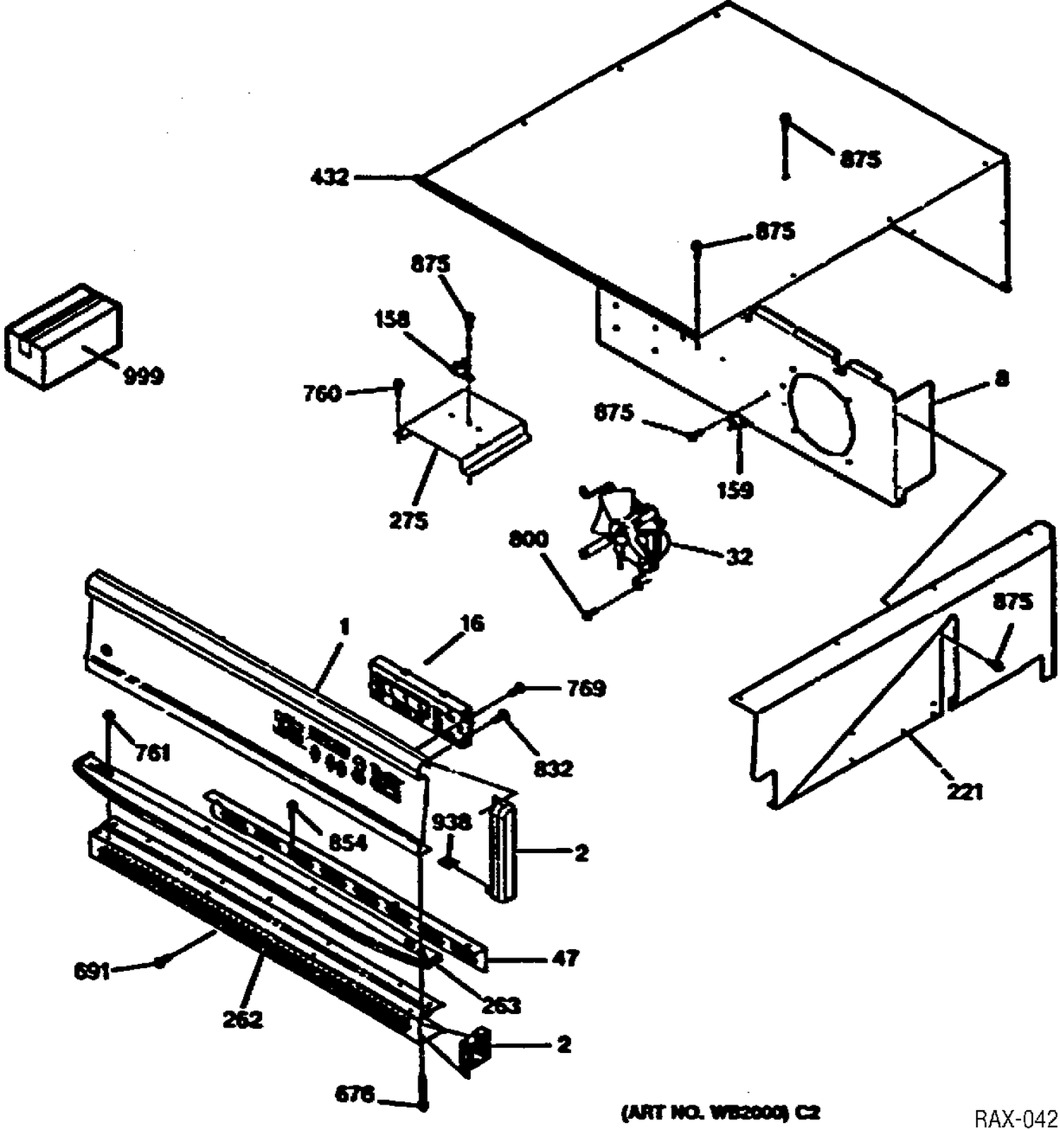 CONTROL PANEL Diagram and Parts List for JCKP15BW-1  General Electric Range