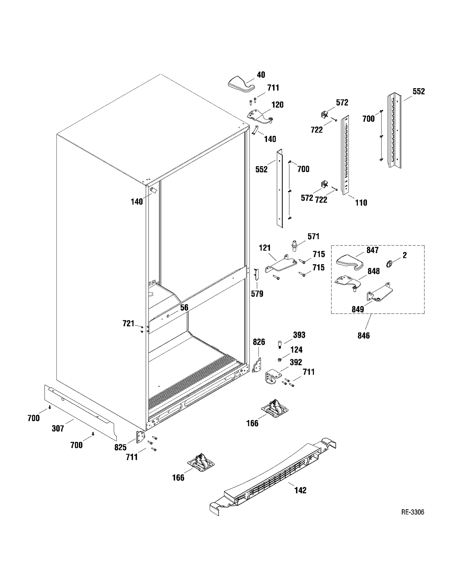MISC PARTS Diagram and Parts List for GBRC0GAXARWW  General Electric Refrigerator