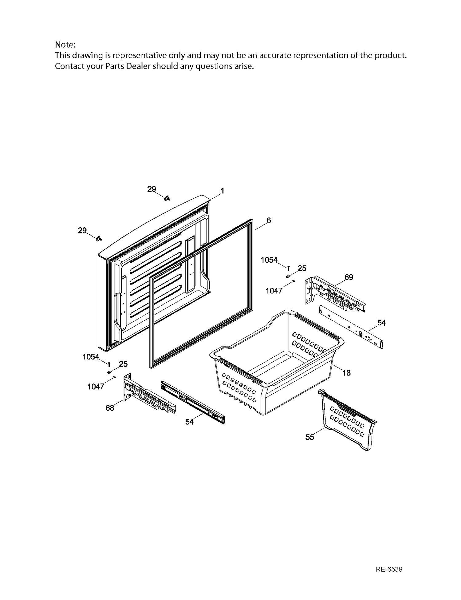 FZ DOOR Diagram and Parts List for PNE25JMKBKES  General Electric Refrigerator