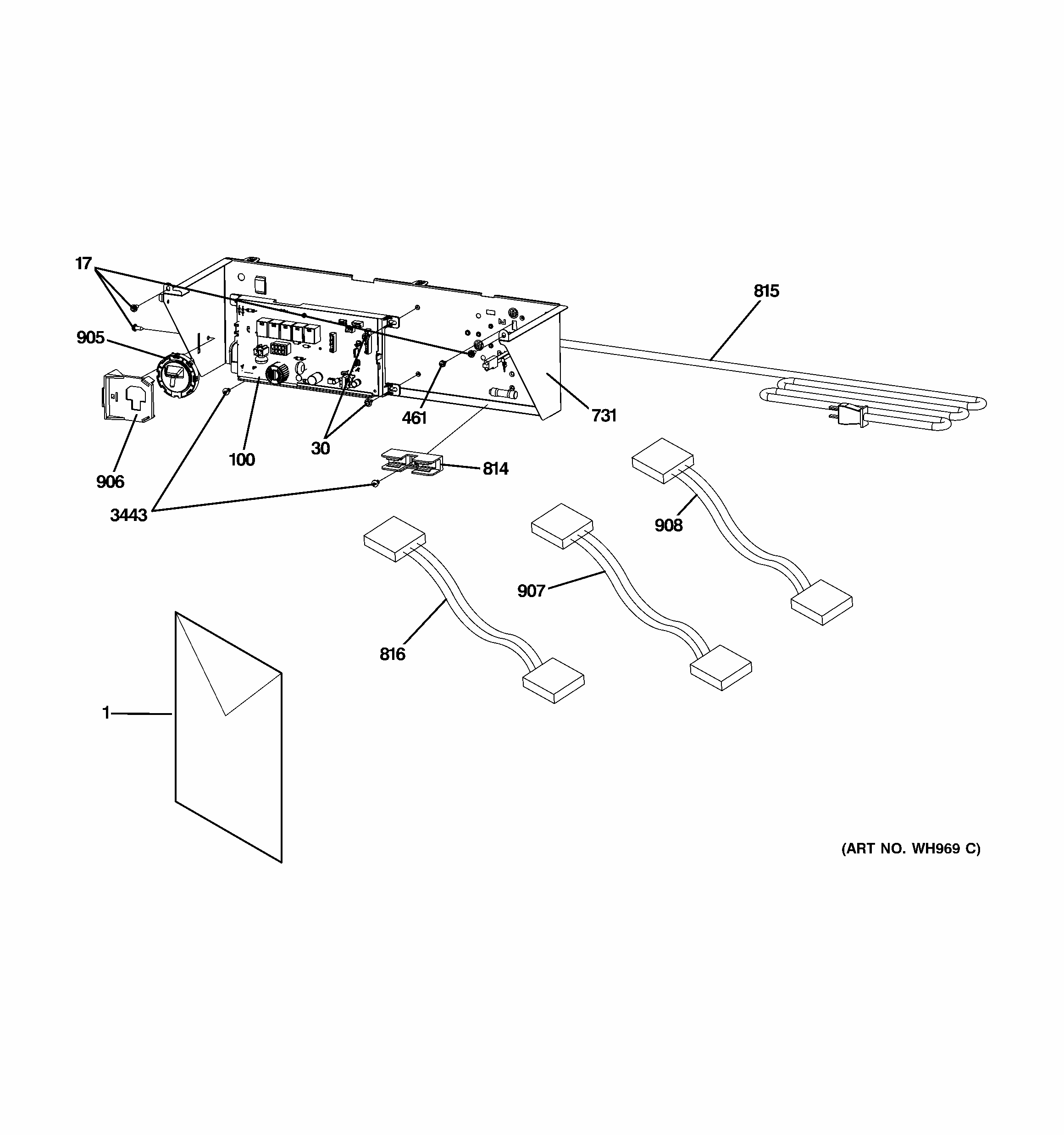 Controls Diagram and Parts List for 36371542211  Kenmore Washer Dryer Combo