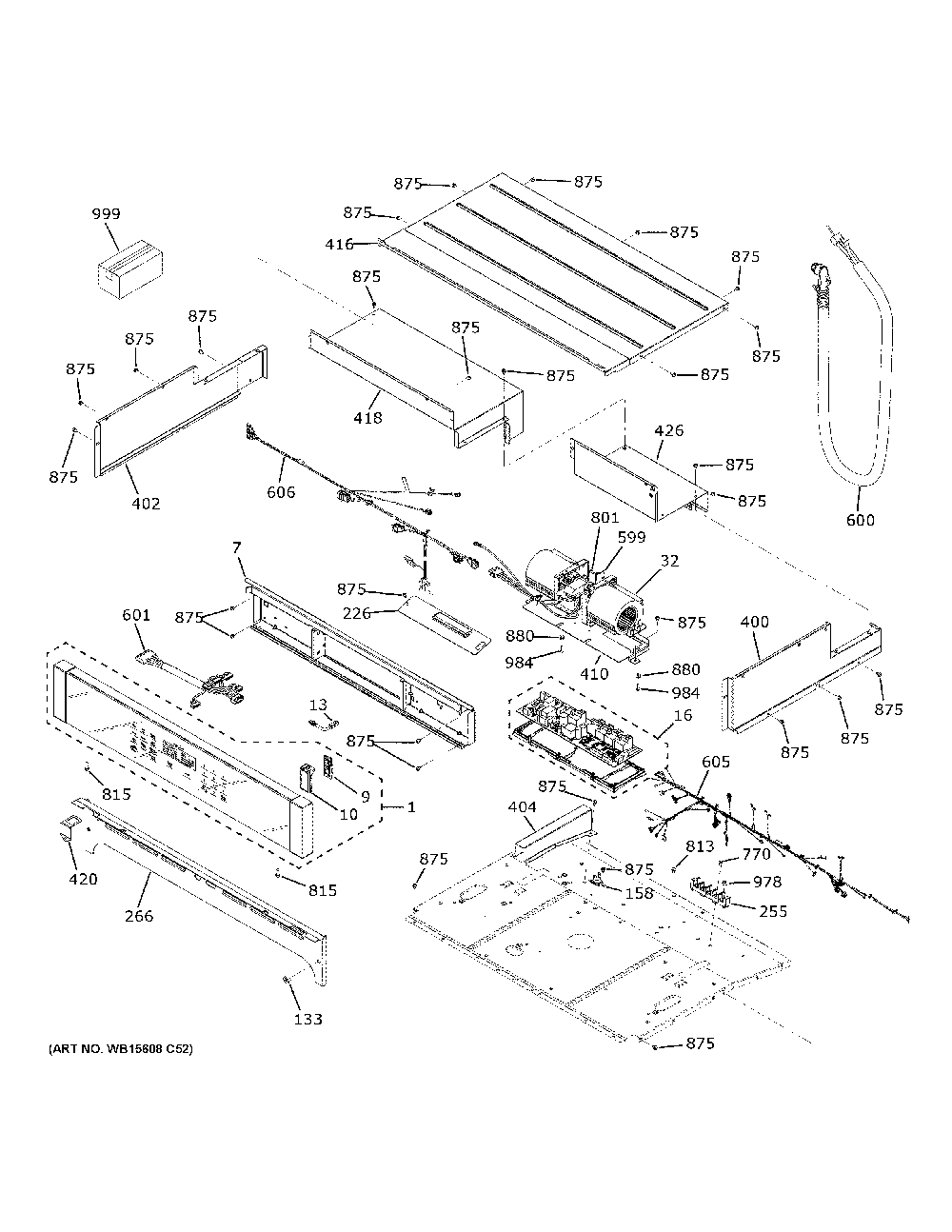 Control Panel Diagram and Parts List for JKD3000SN3SS  General Electric Wall Oven