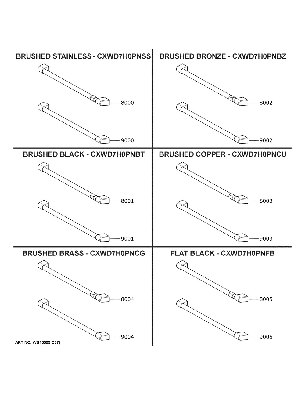 Cafe Customization Diagram and Parts List for CKD70DP2N4S1  General Electric Wall Oven