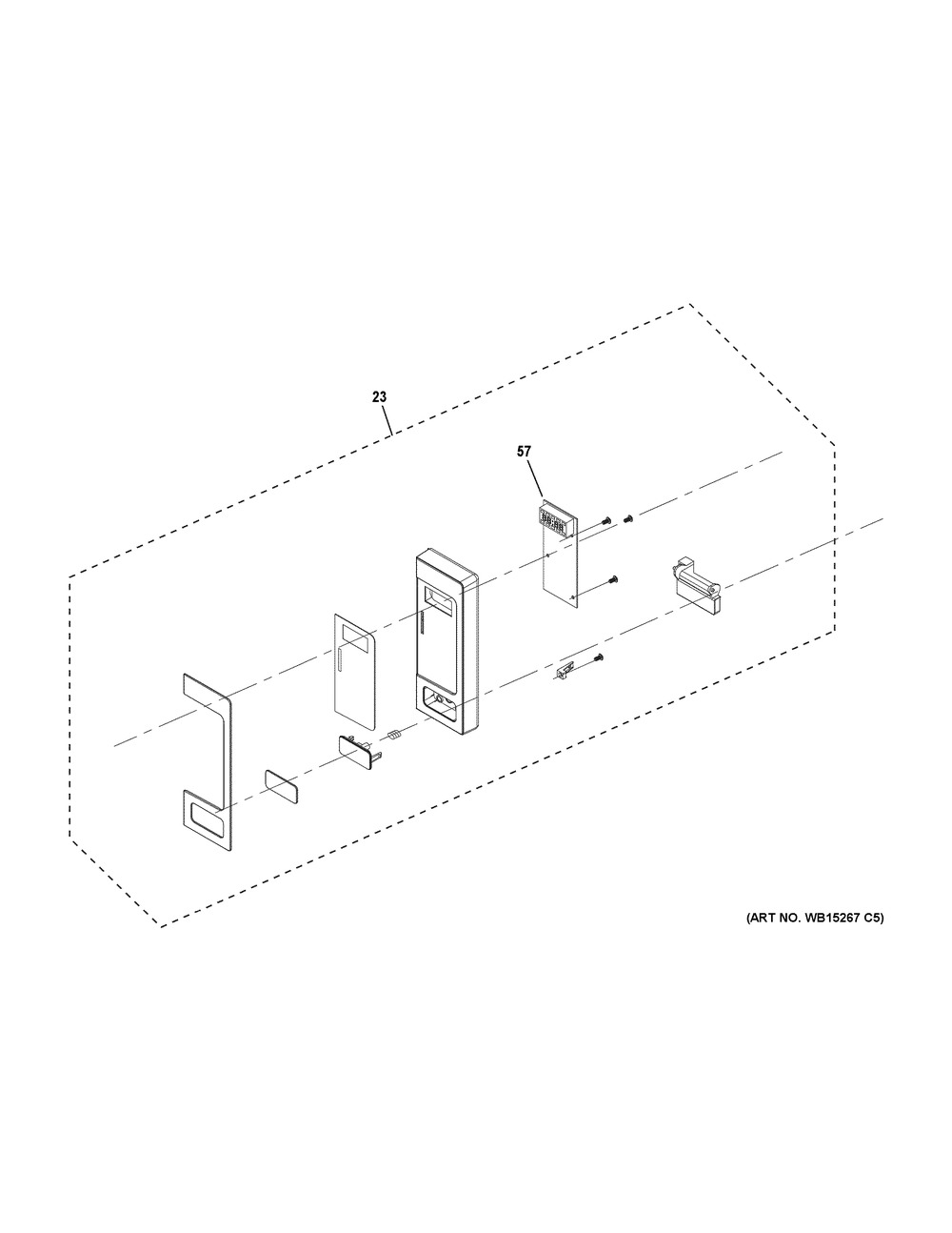 Control Parts Diagram and Parts List for PEM31BM1TS  General Electric Microwave