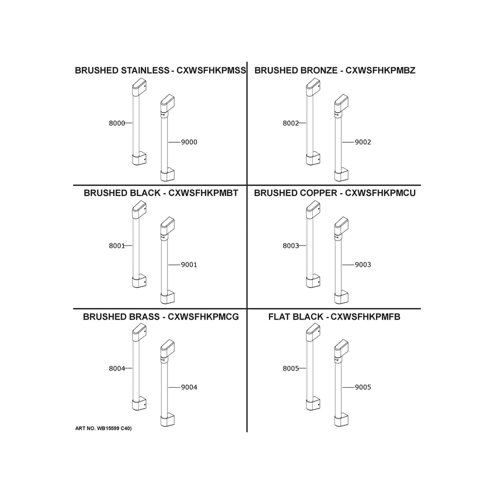 Cafe Customization Diagram and Parts List for CTS90FP2N4S1  General Electric Wall Oven