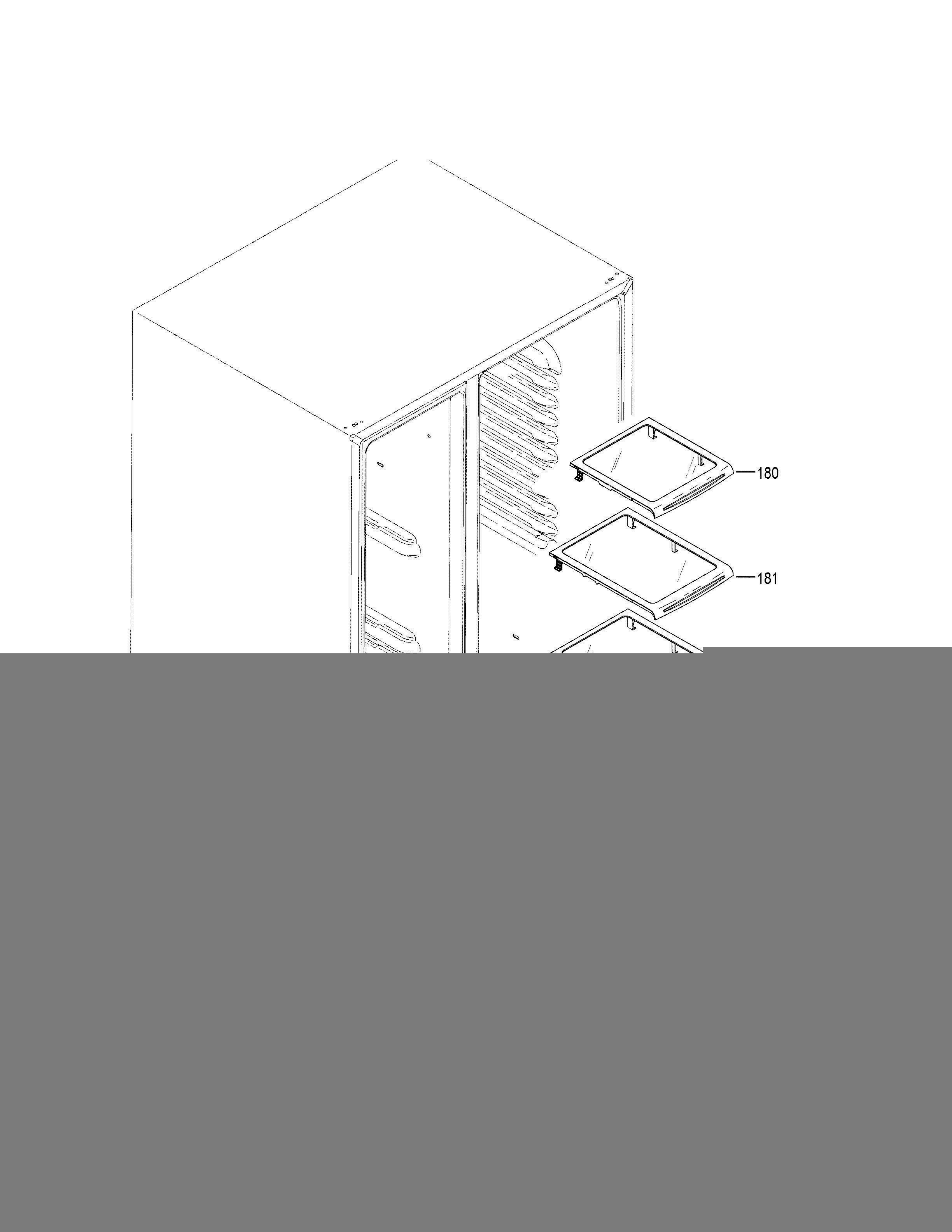FREEZER SHELVES Diagram and Parts List for DSE25JSHGCSS  General Electric Refrigerator