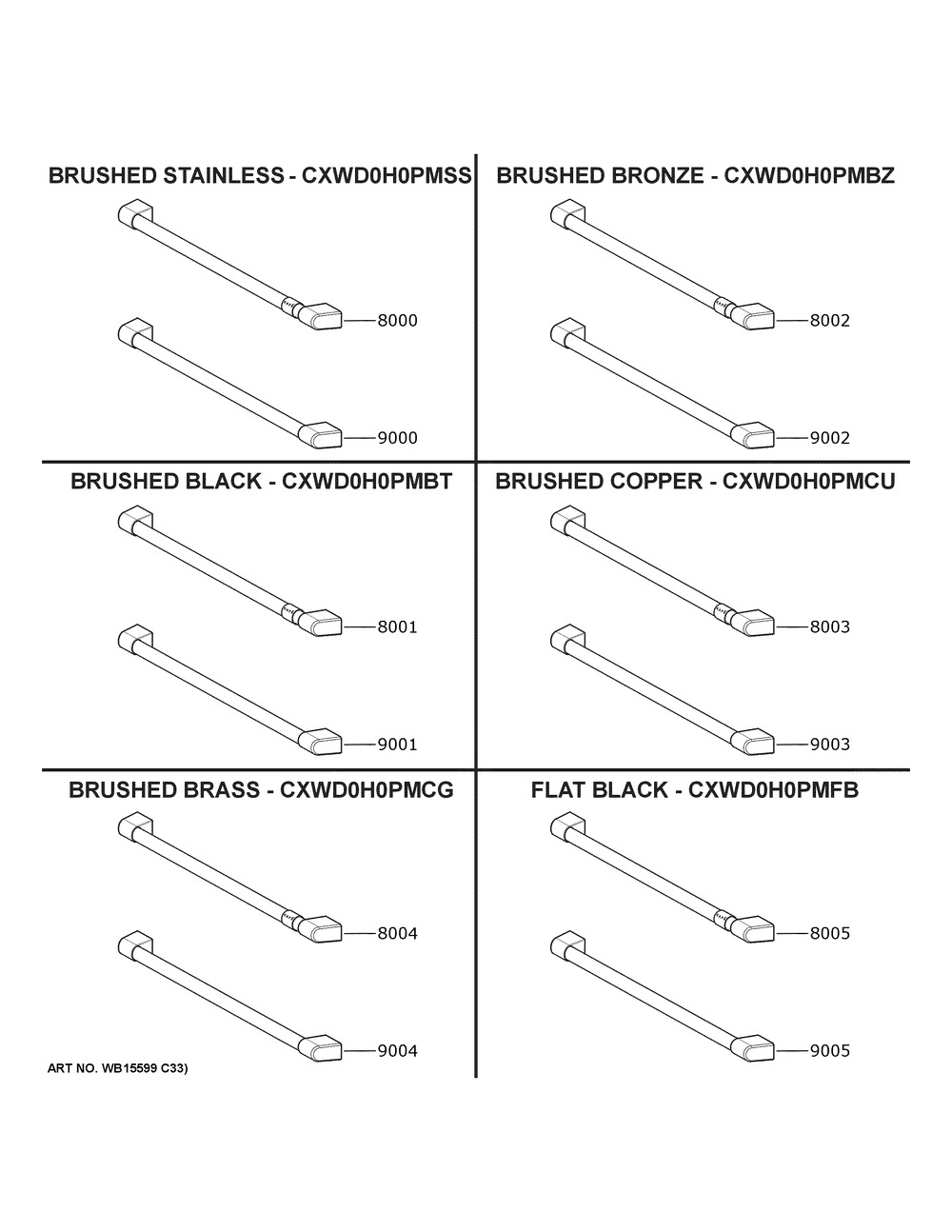 Cafe Customization Diagram and Parts List for CTD70DP2N4S1  General Electric Wall Oven