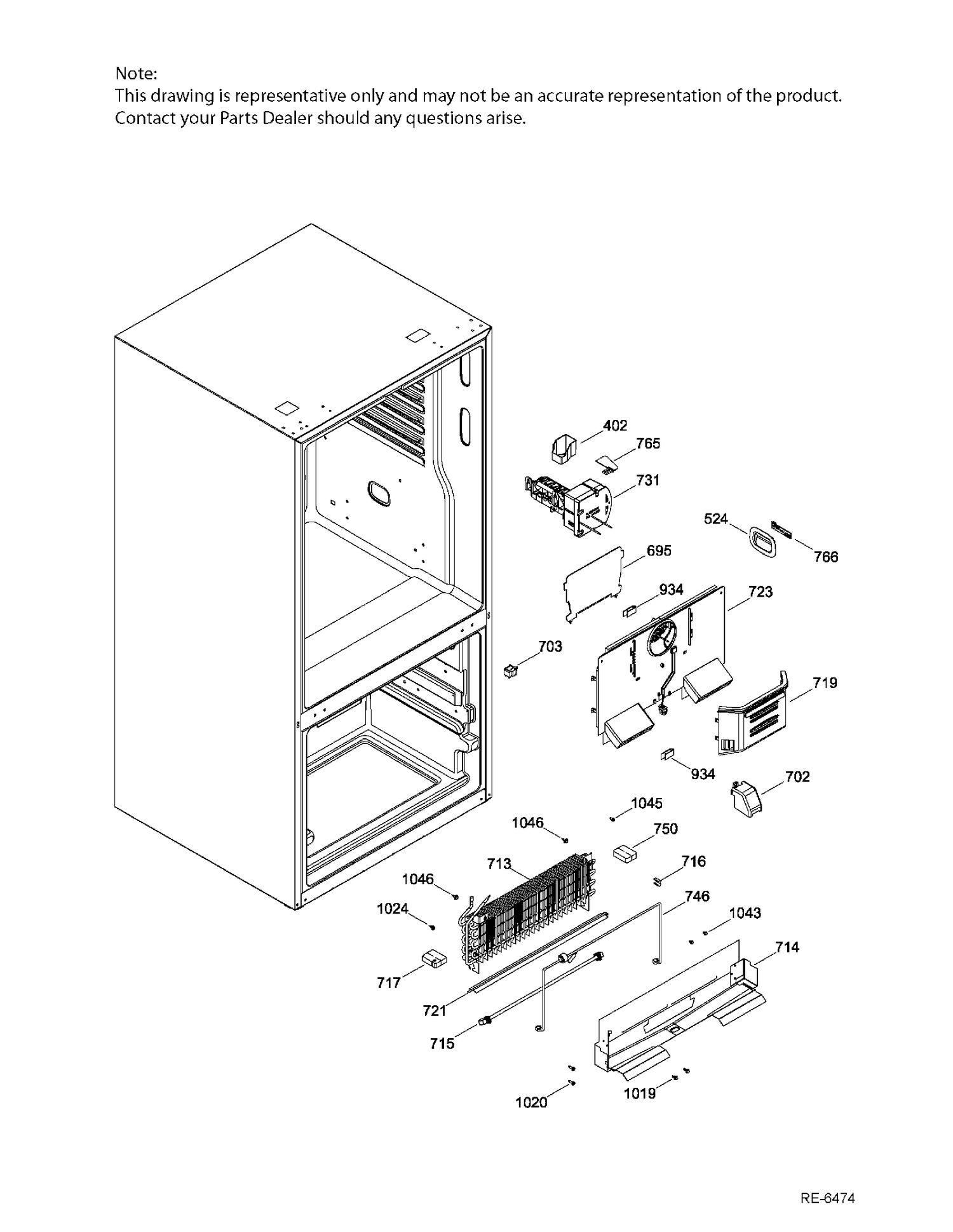 FUNCTIONAL PARTS FZ Diagram and Parts List for PDE21KSKAKSS  General Electric Refrigerator
