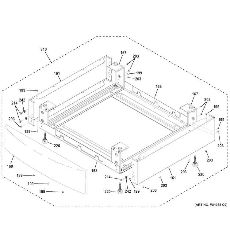 Riser Assembly Diagram and Parts List for GFDR485EF1MC  General Electric Dryer