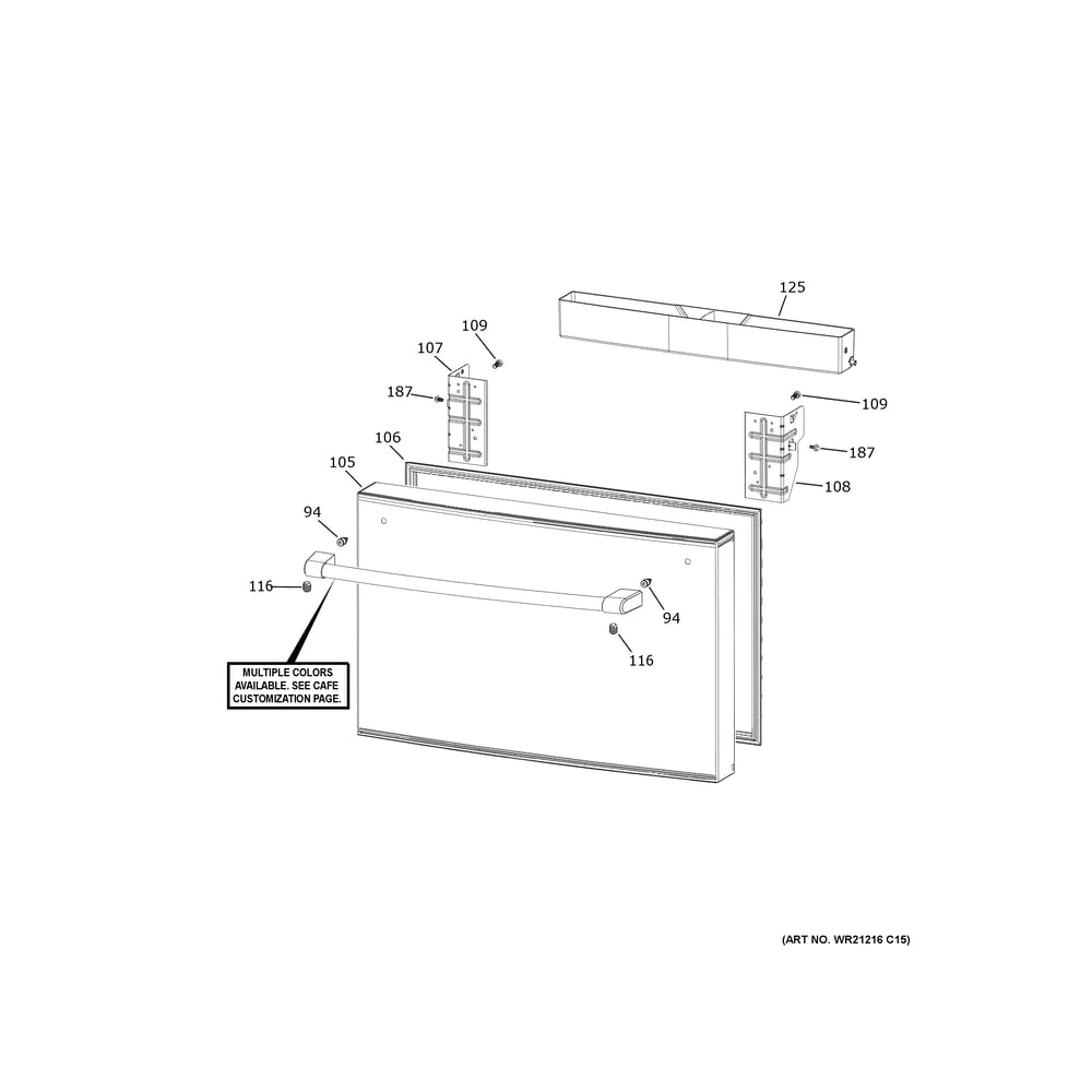 Freezer Drawer Diagram and Parts List for CVE28DP4NHW2  General Electric Refrigerator