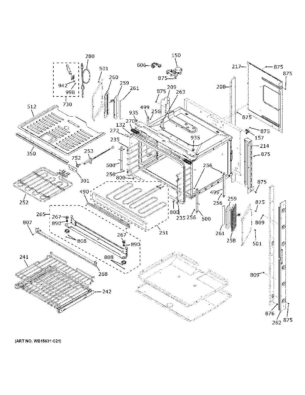 Upper Oven Diagram and Parts List for ZTDX1FPSN2SS  General Electric Wall Oven