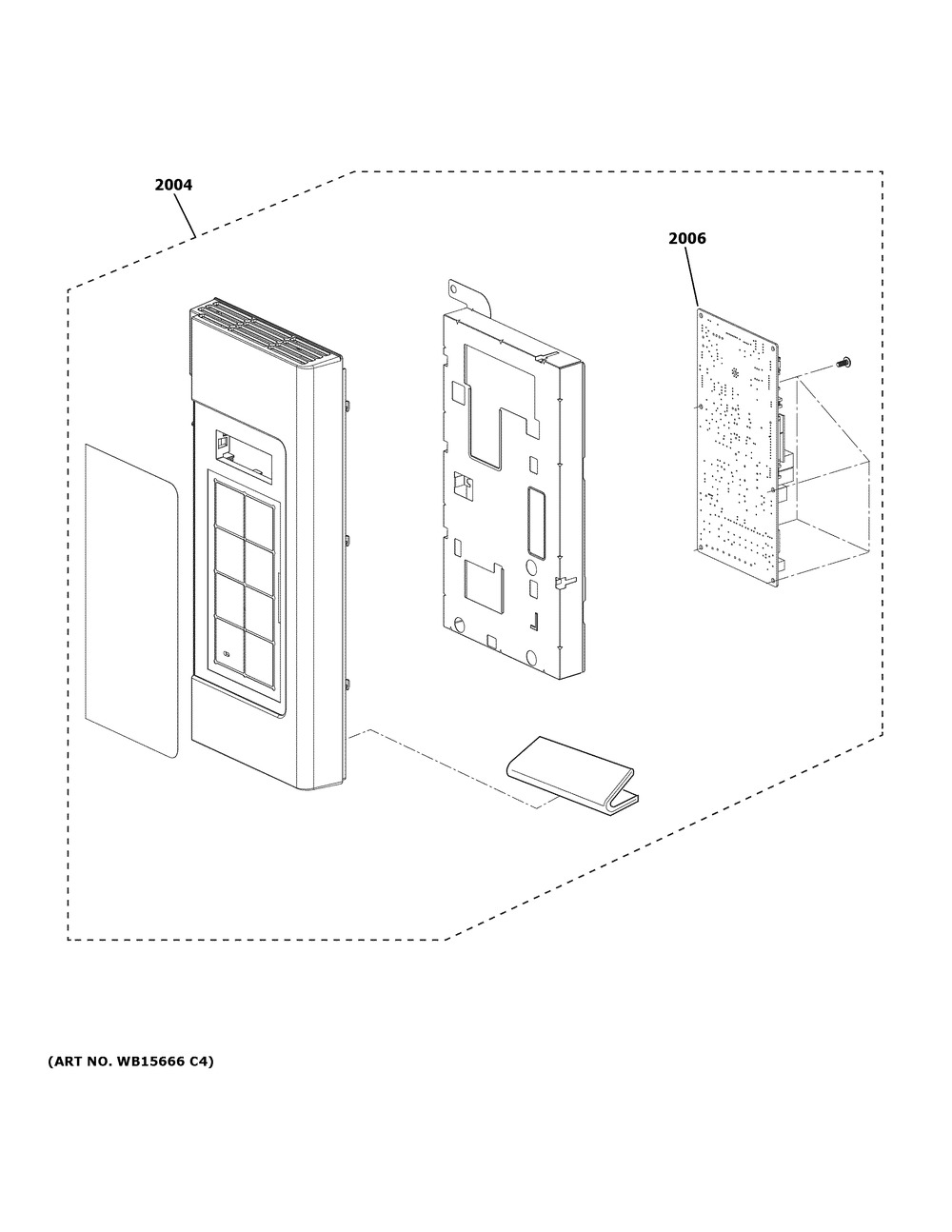 Control Parts Diagram and Parts List for JVM3160DF9BB  General Electric Microwave