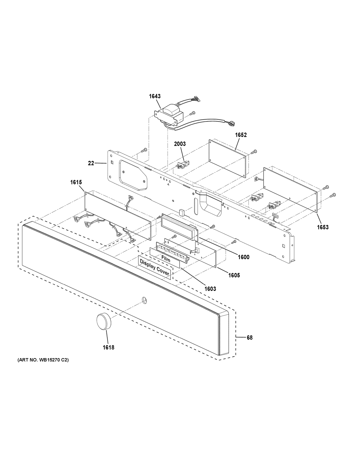 CONTROL PARTS Diagram and Parts List for PSB9120SF4SS  General Electric Wall Oven