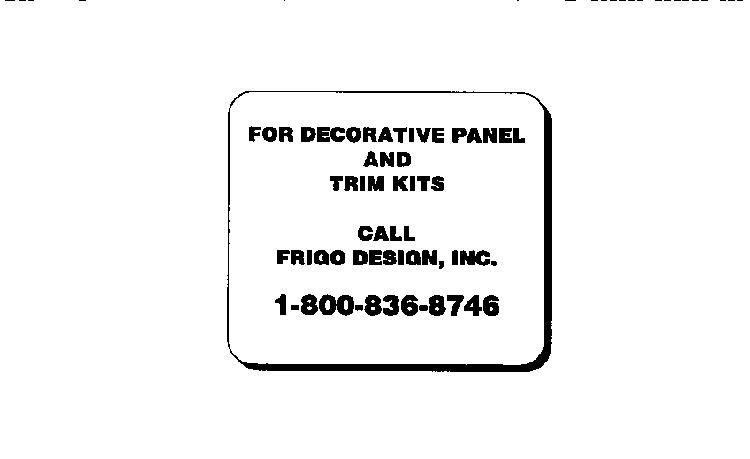 Decorative Panels- Contact Parts Diagram and Parts List for TBX18JATJRWH  General Electric Refrigerator