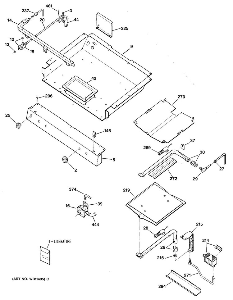 Control Diagram and Parts List for JKP36G*D2  General Electric Microwave Oven Combo