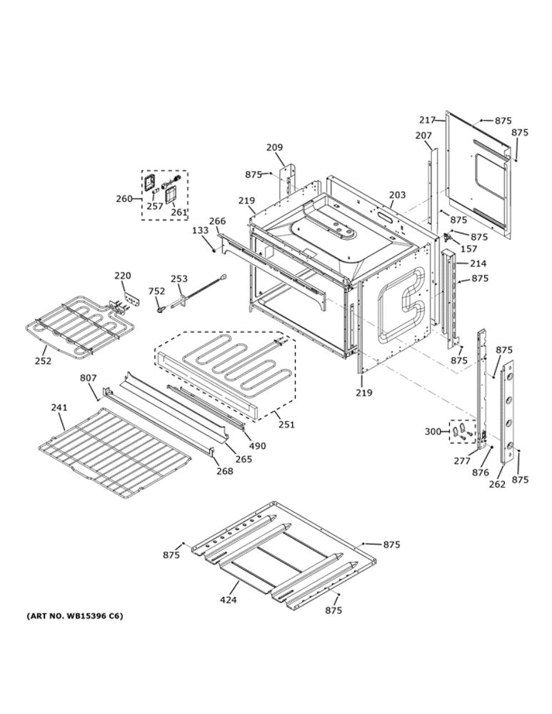 Body Parts Diagram and Parts List for JK3800DH8BB  General Electric Microwave Oven Combo