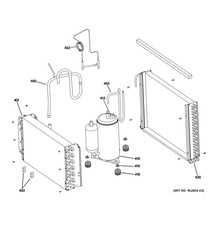 Unit Parts Diagram and Parts List for AEQ06LSQ1  General Electric Air Conditioner