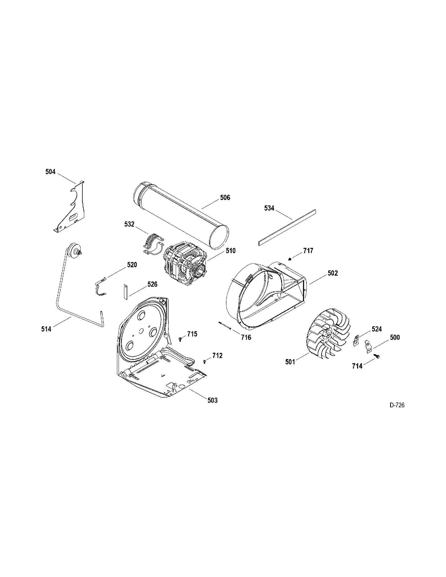 BLOWER-DRIVE Diagram and Parts List for PTMN940EMWS0  General Electric Dryer