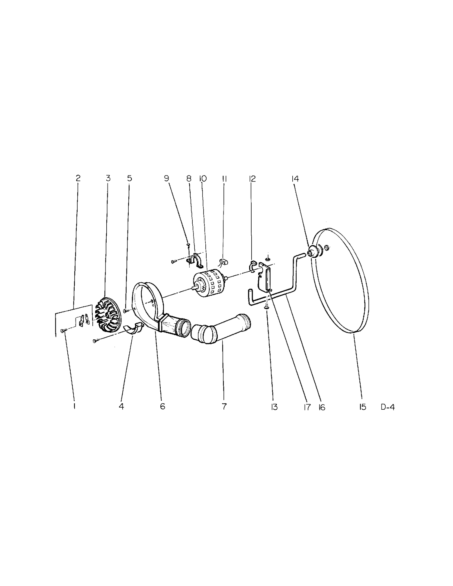 BLOWER & DRIVE ASSEMBLY Diagram and Parts List for 65270419  General Electric Dryer