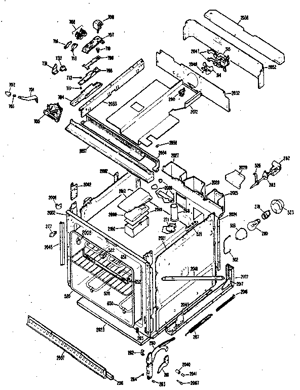 Lower Oven Parts Diagram and Parts List for JKP38G0J3  General Electric Wall Oven
