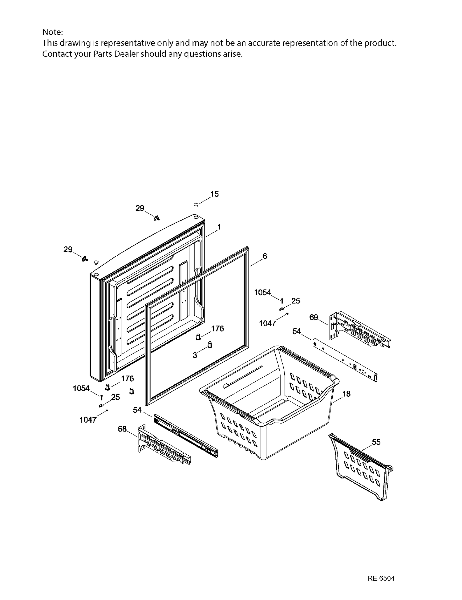 FZ DOOR Diagram and Parts List for PNE21KGKAKWW  General Electric Refrigerator