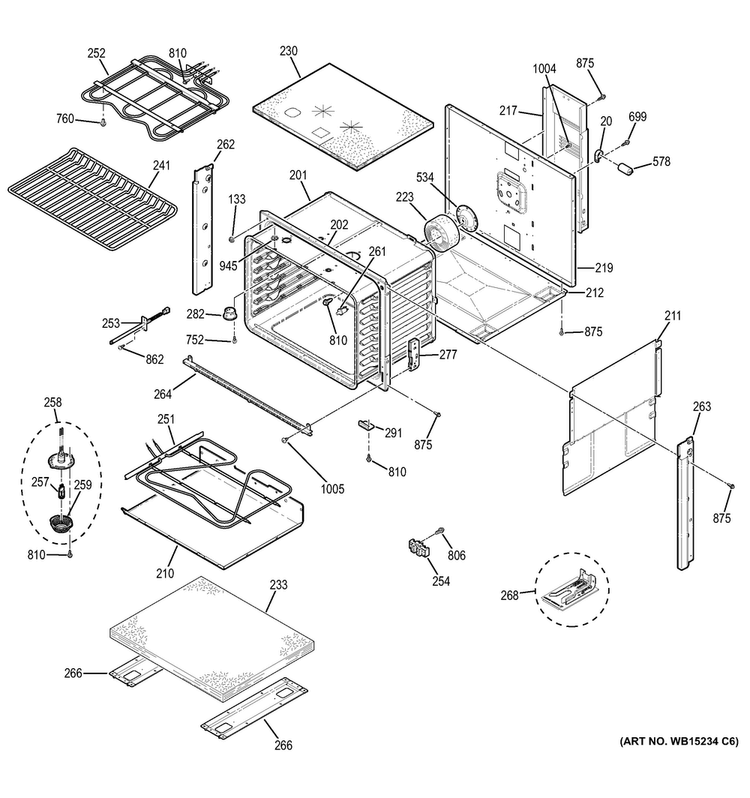 Body Parts Diagram and Parts List for JD750DF2BB  General Electric Range