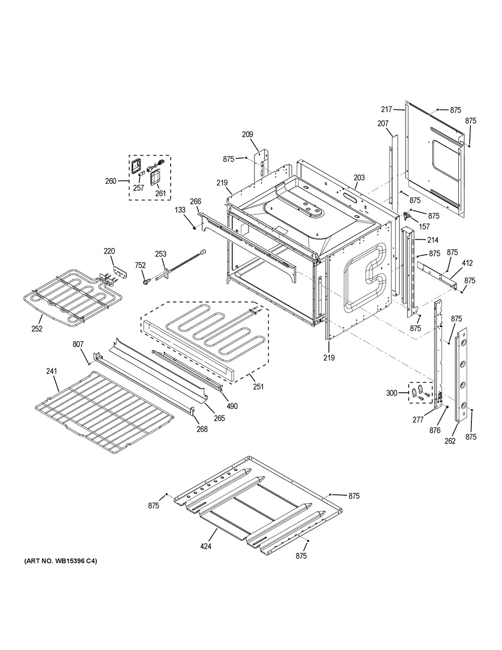 Body Parts Diagram and Parts List for JK3800DH6BB  General Electric Wall Oven