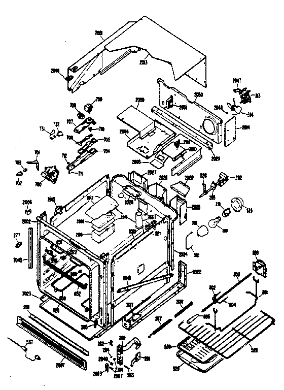 Replacement Parts Diagram and Parts List for JRP14G0J3  General Electric Wall Oven