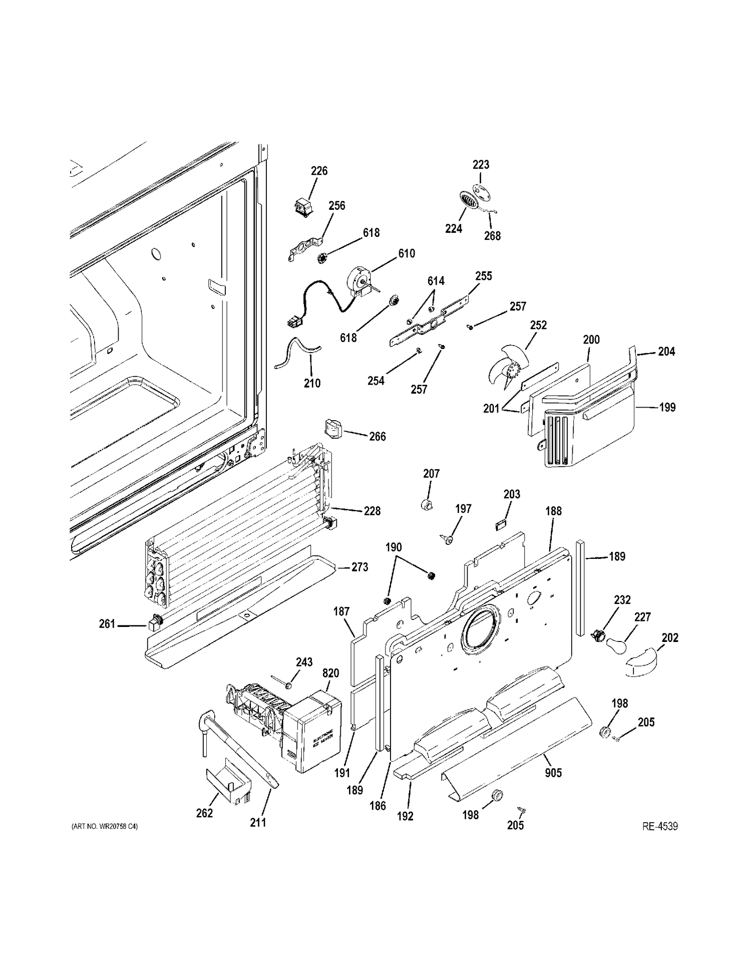 FZ SECTION Diagram and Parts List for PFCF1NFZCSS  General Electric Refrigerator