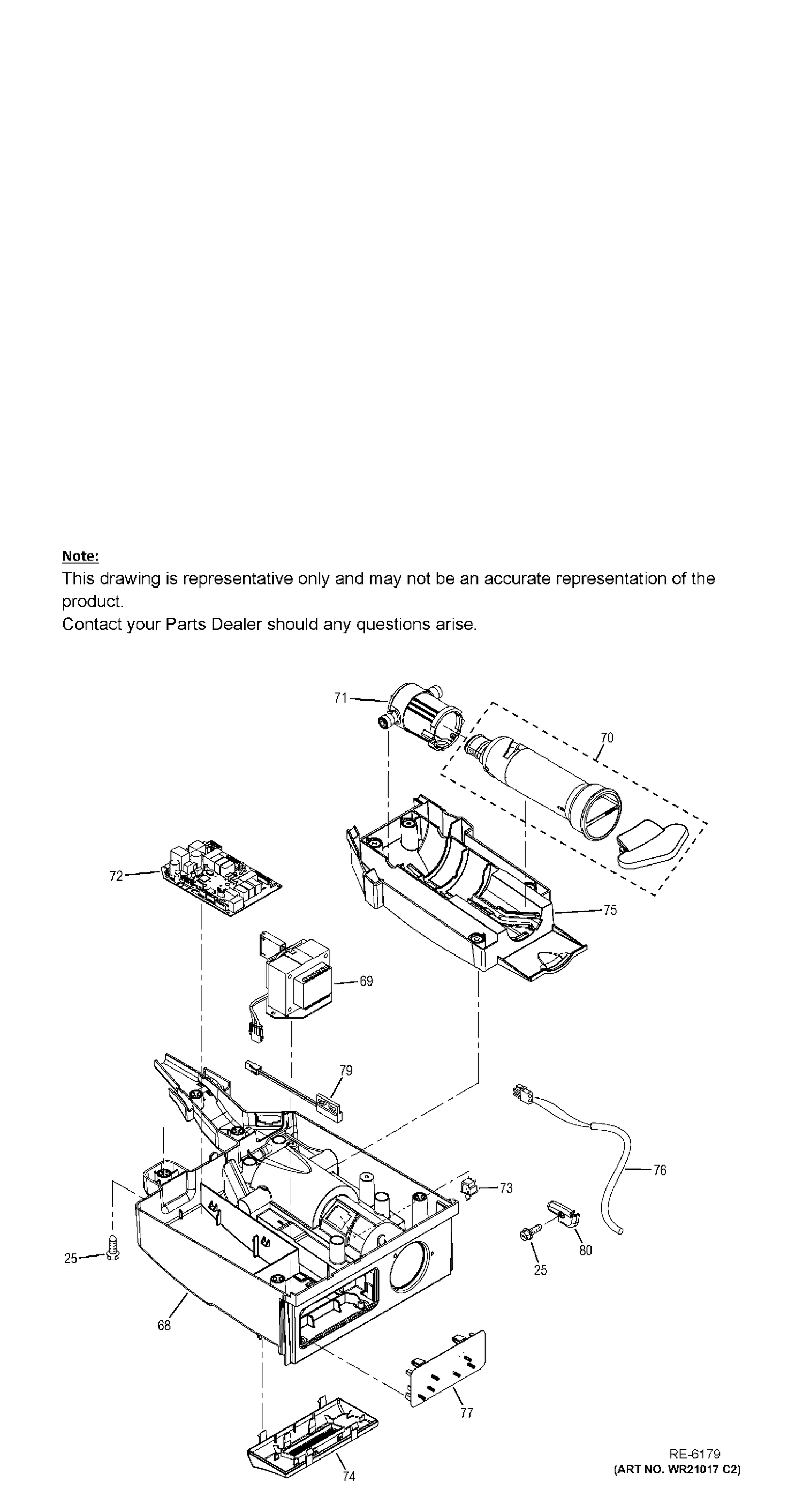 CONTROL PANEL PARTS Diagram and Parts List for ZDIS15SSHARH  General Electric Ice Maker