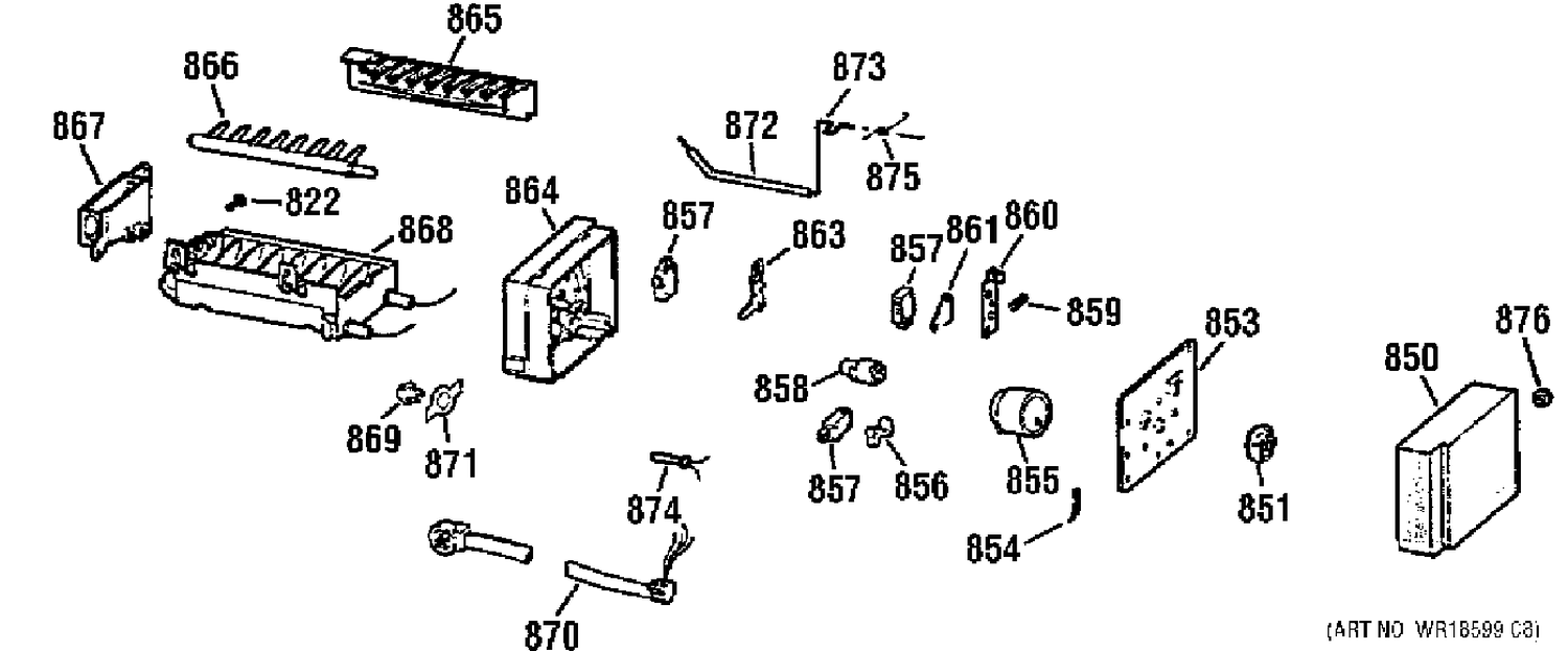 ICE MAKER KIT Diagram and Parts List for WR30X328  General Electric Refrigerator