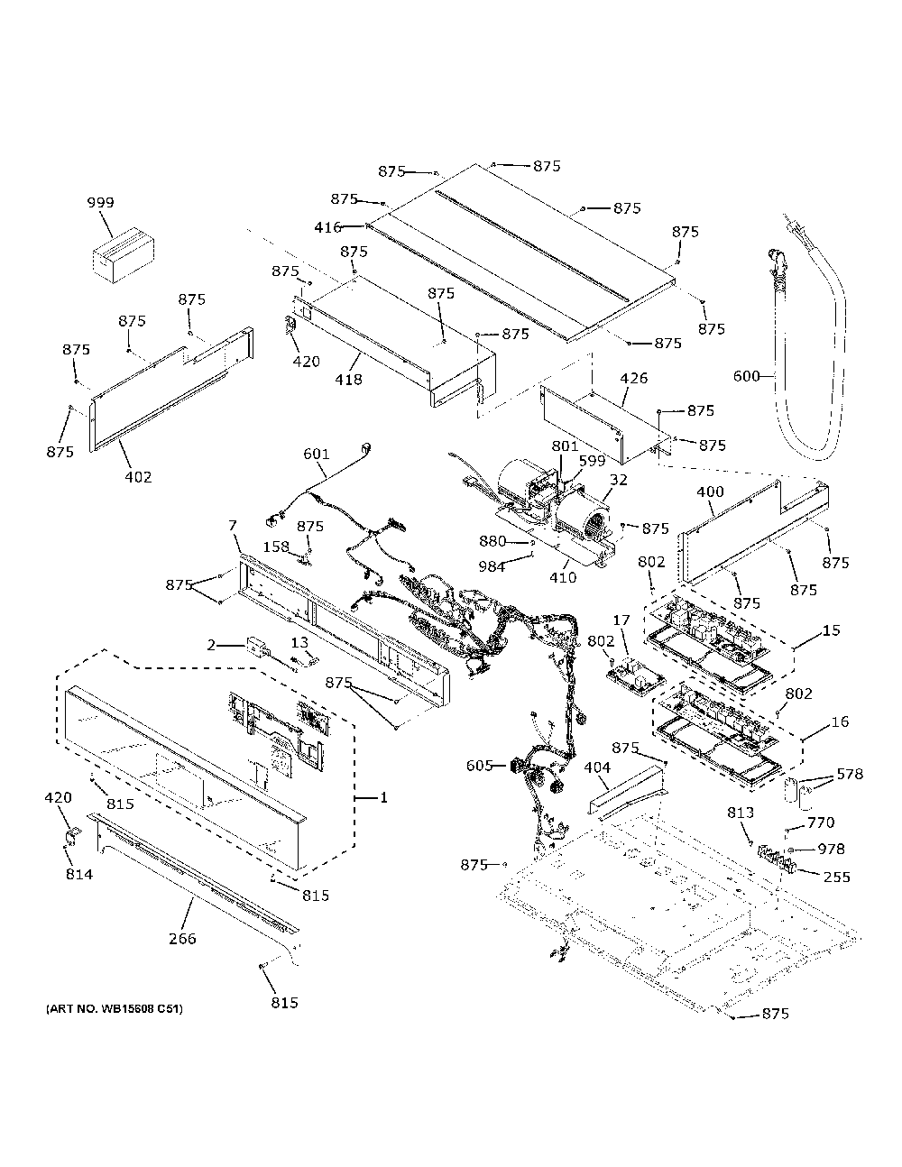 Control Panel Diagram and Parts List for CTD90DM2N1S5  General Electric Wall Oven