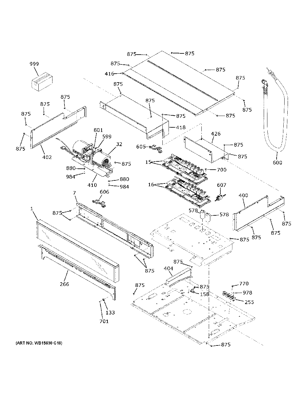 Control Panel Diagram and Parts List for ZTD90DSSN2SS  General Electric Wall Oven