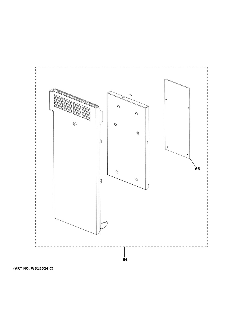 Control Parts Diagram and Parts List for HVM7167RN1TS  General Electric Microwave Oven Combo