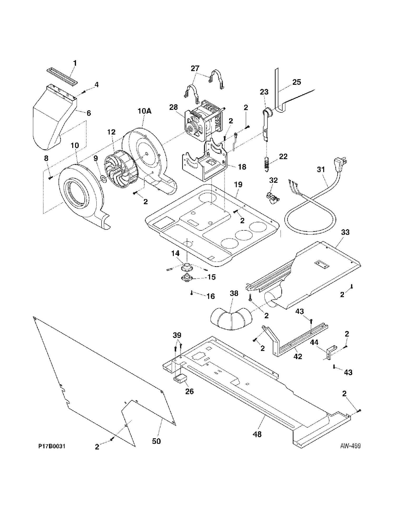 MOTOR Diagram and Parts List for MEX731CAS1  General Electric Washer