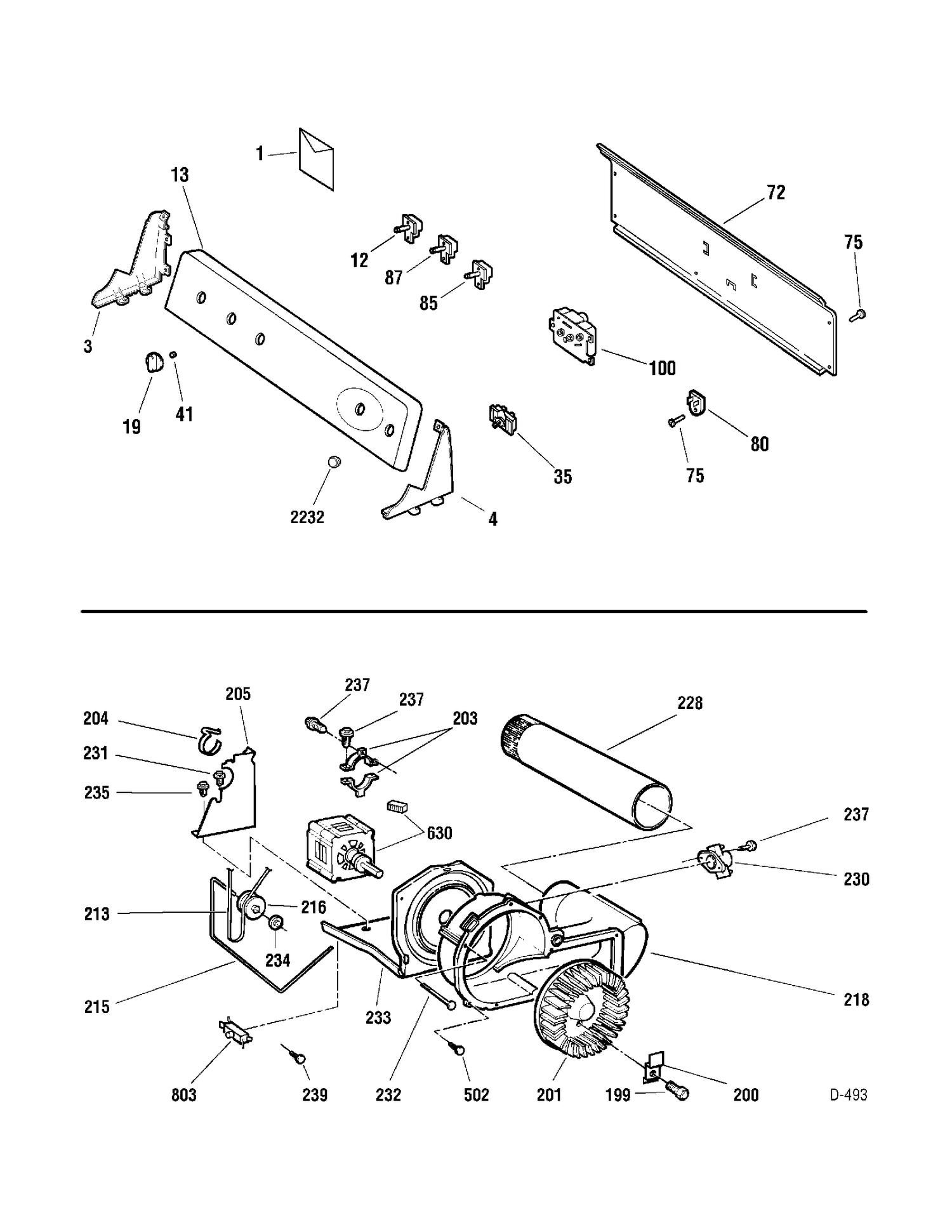 CONTROL PANEL Diagram and Parts List for PLLSR40EH0WW  General Electric Dryer